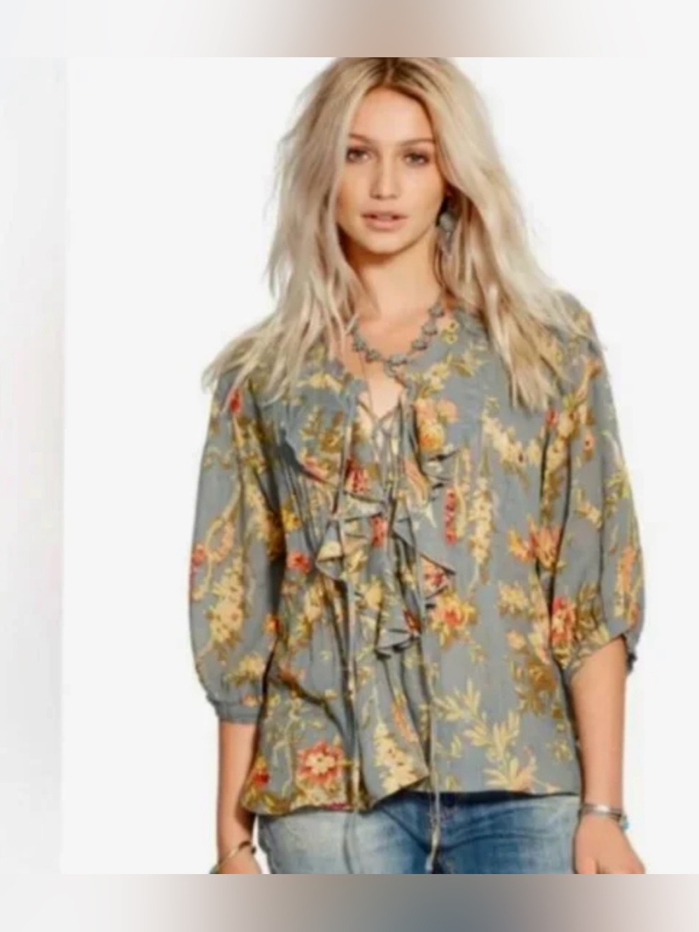 Denim & Supply Ralph Lauren floral cotton blouse size L